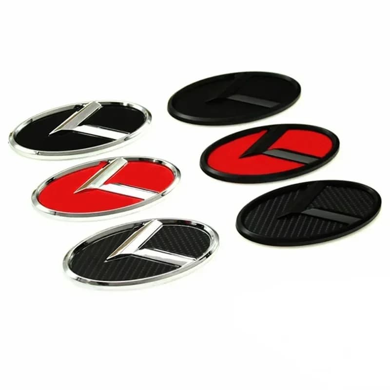 1 pz x 3D ABS K Logo Auto Cofano Anteriore Baule Posteriore Logo Emblema Distintivo Adesivi per Kia Sportage Sorento Optima Forte Rio Stinger K5