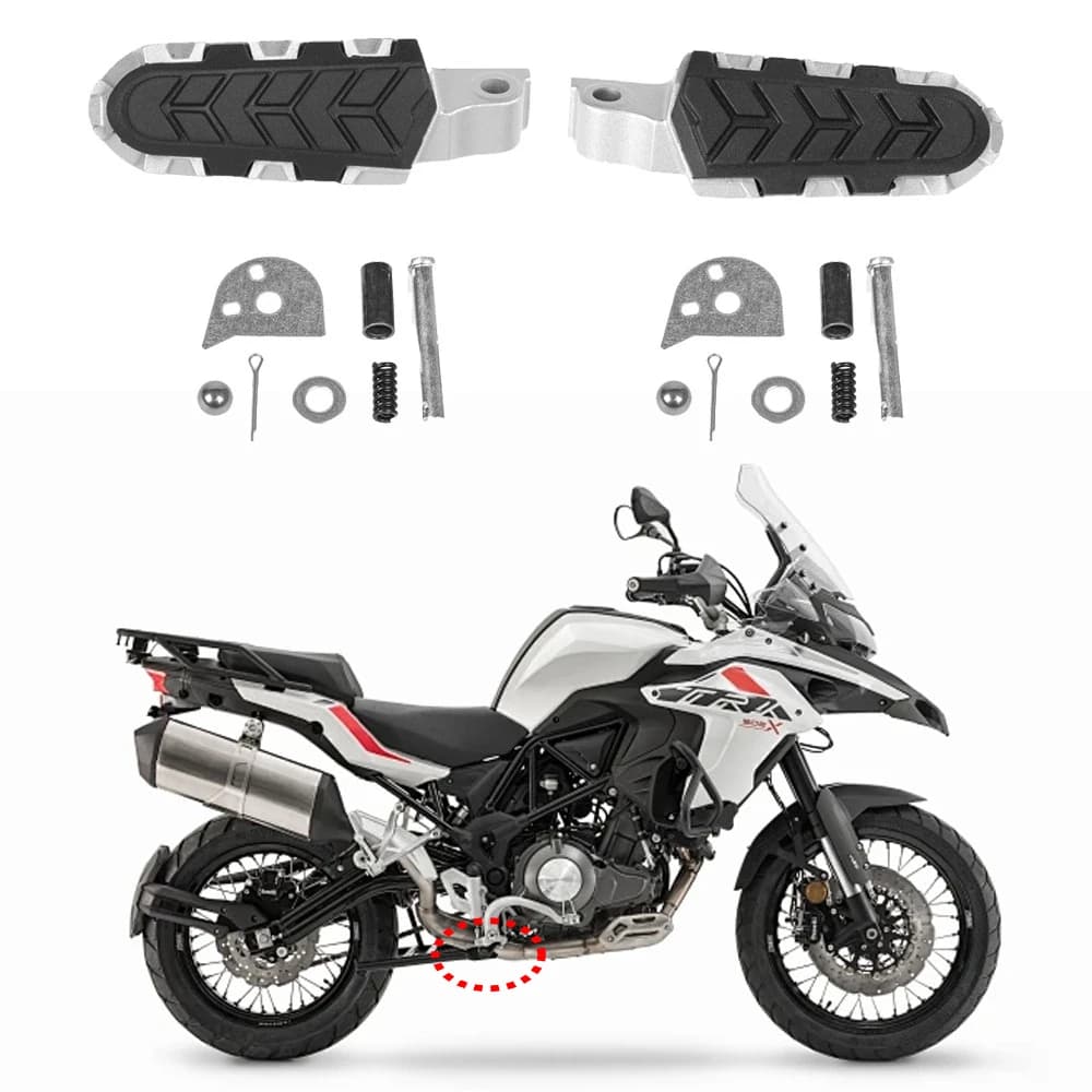 Per Benelli TRK502 TRK502X TRK502C TRK 502X 2020-ON BJ500GS-A/D Moto Passeggero Posteriore Poggiapiedi Pedane Resto Del Piede Pioli Pedale