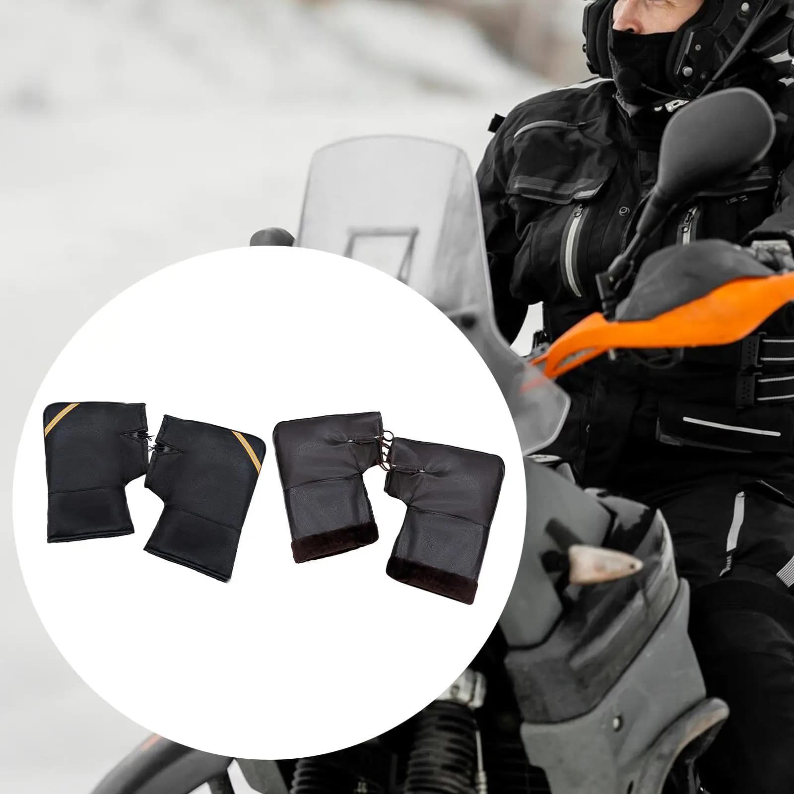 Guanti da manubrio per moto, guanti scaldamani spessi per scooter