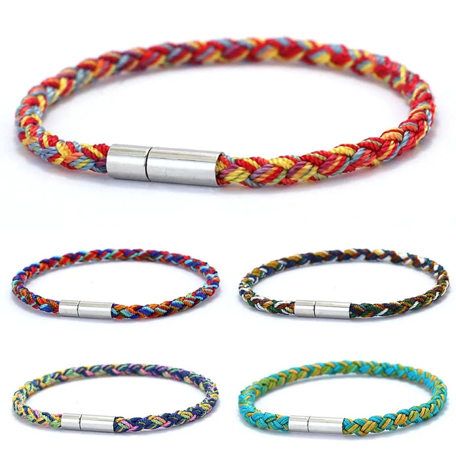 Bracciale in corda tibetana Lucky Ruyi Bracciale unisex in corda rossa cinese intrecciata di grado A, regalo di San Valentino, braslet curativo per meditazione