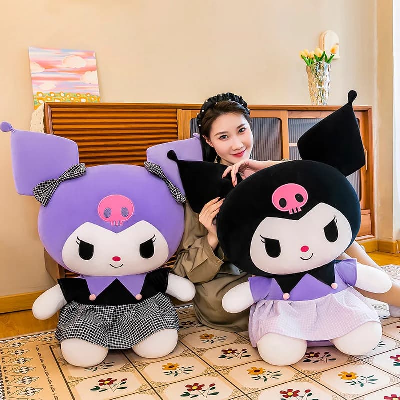 40 cm Sanrio Kuromi bambola peluche cartone animato melodia bambola cuscino regalo decorazione della stanza dei bambini bambole di peluche regali per i bambini