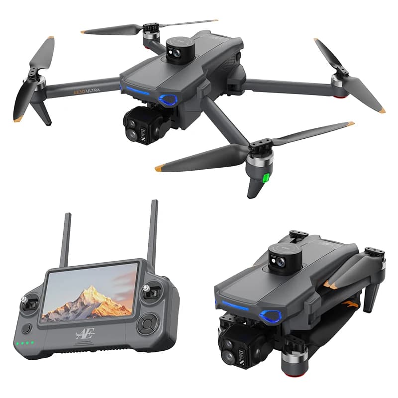 New AE30 GPS Drone 8K HD Dual Lens Camera Brushless Motor 360° Obstacle Avoidance Quadcopter Remote With screen drone foldable