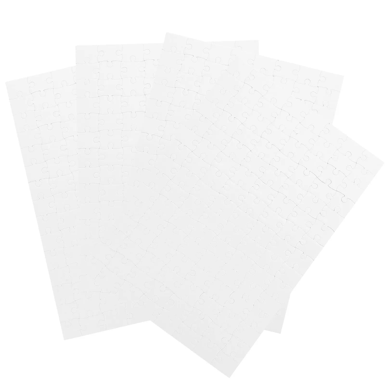 4 Set di Puzzle Termotrasferibili per Bambini, Kit Fai-da-Te per Pittura su Carta, Puzzle Termici per Sublimazione, Materiali Artistici