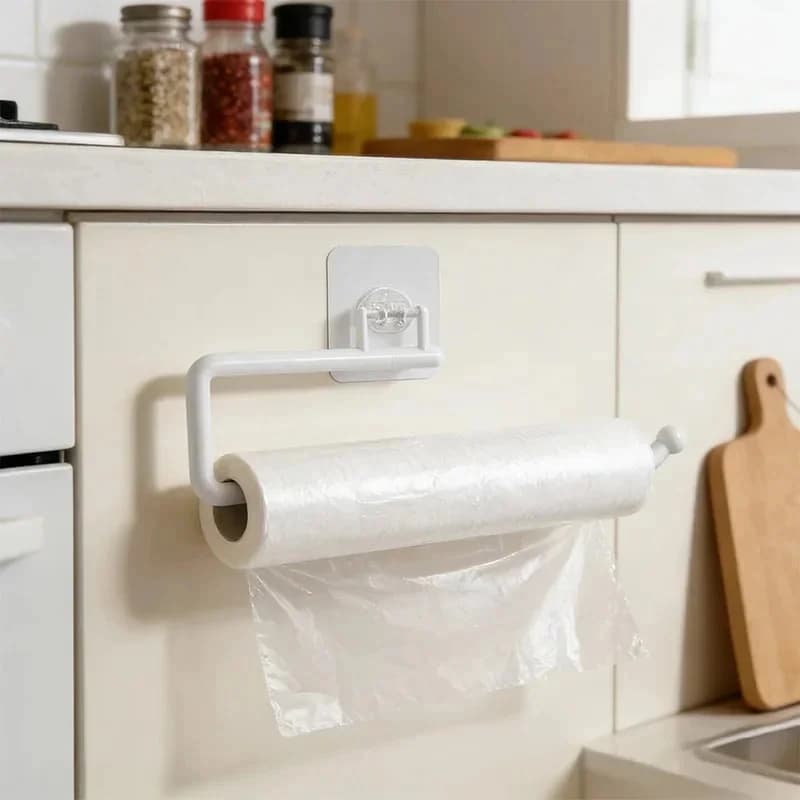 1/4pcs Self-Adhesive Paper Towel Holder No Drill Adhesive Paper Towel Rack for Kitchen Bathroom Roll Holder Toilet Paper Holder