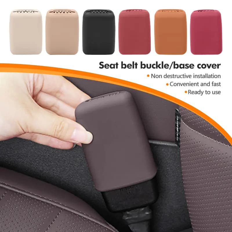 2pcs Car Seat Silicone Belt Buckle Anti-Scratch Protector Cover For NO