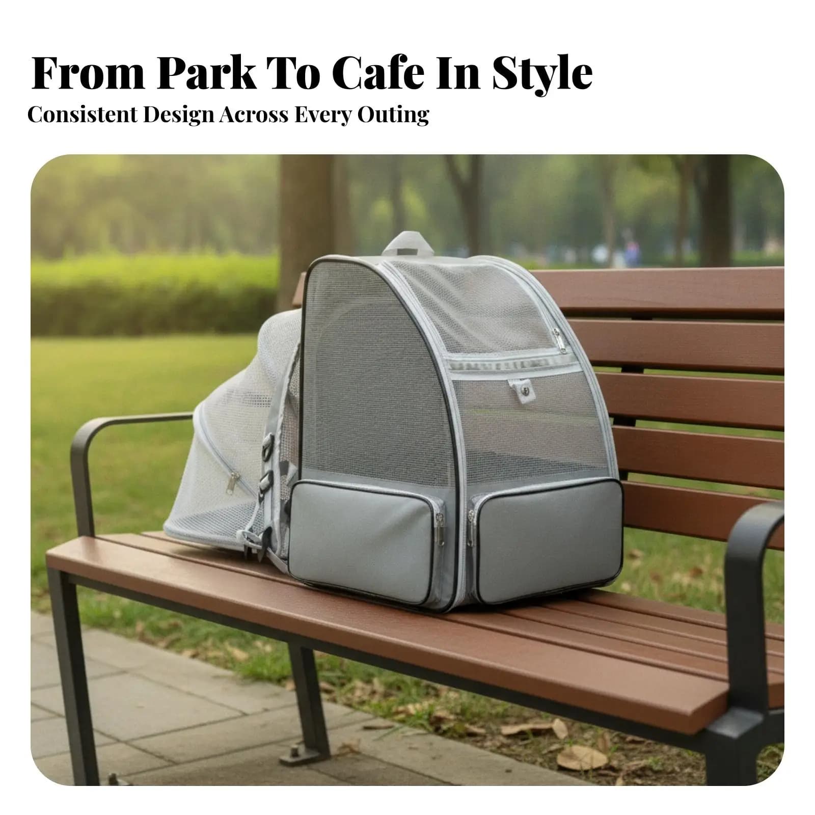 Portable Pet Travel Backpack for Cats and Puppies with Expandable Space Foldable Dog Carrier Bag