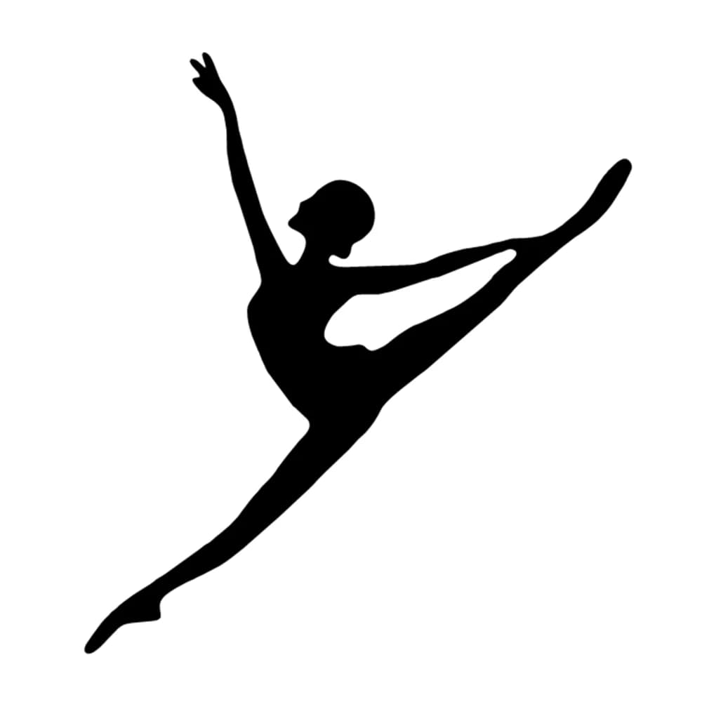 Car Stickers with Dance Movement Waterproof Vinyl Removable for Automatic Water Bottle Yoga Mat Gym Equipment Dynamic Decoration 12,2X13,4 CM