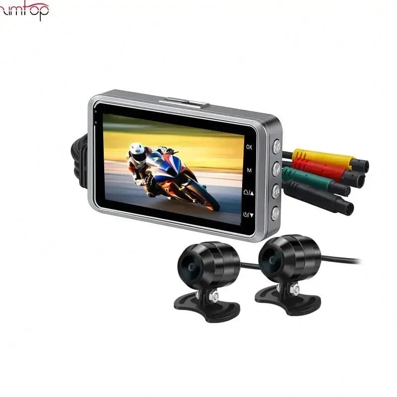 Dash Cam for Motorcycle Video Recorder Wi-Fi 3 Inch 1080P Camera for Motorcycle Action Sports Camera