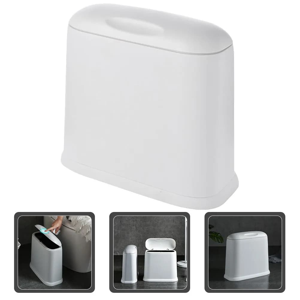 Cestino per Rifiuti Slim Fit, Contenitore Compatto Moderno in Plastica per Spazi Ristretti, per Bagno, Cucina, Camera da Letto, Sala Artigianato, Riciclaggio