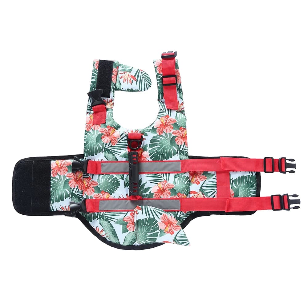 Giubbotto di salvataggio per cani con pinna a forma di squalo, gilet di sicurezza mimetico per animali domestici, maniglia riflettente, dispositivo di galleggiamento regolabile per il nuoto