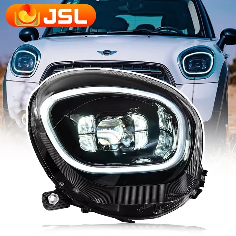 Faro JSL per Mini Rustic R60 2007-2016 con DRL, indicatore di direzione, abbaglianti e lente bi-proiettore