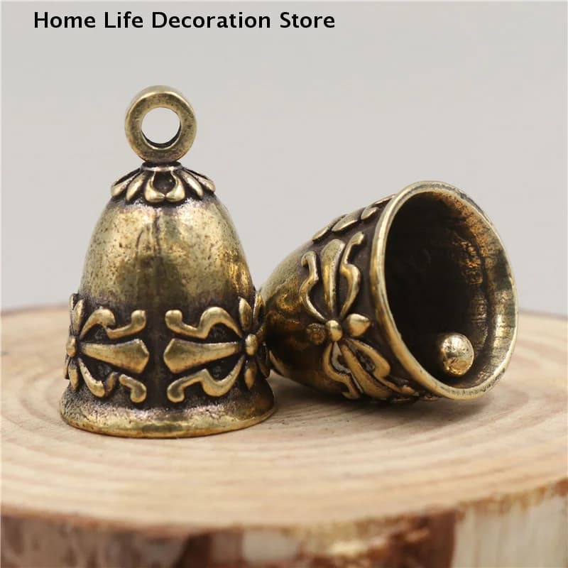 Brass Handicraft die-casting Wind Bell Key Chain Tibetan Bronze Bell Metal Antique Bell Feng Shui Wind Chime Fortune Jingle Bell