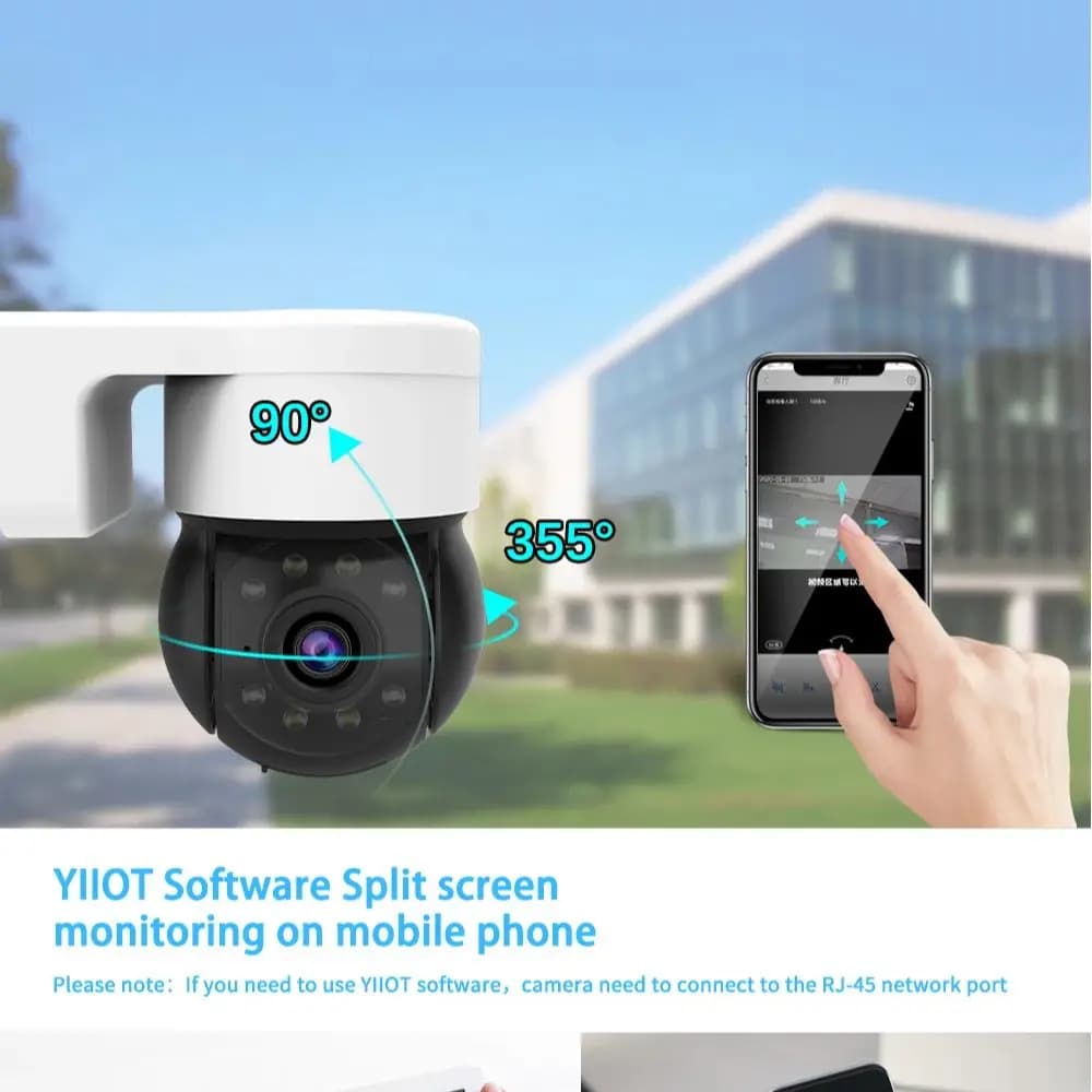 3MP 1536P Tuya APP Wireless PTZ Interfono Telecamera IP a colori AI Rilevazione umanoide Sicurezza domestica CCTV Baby Monitor