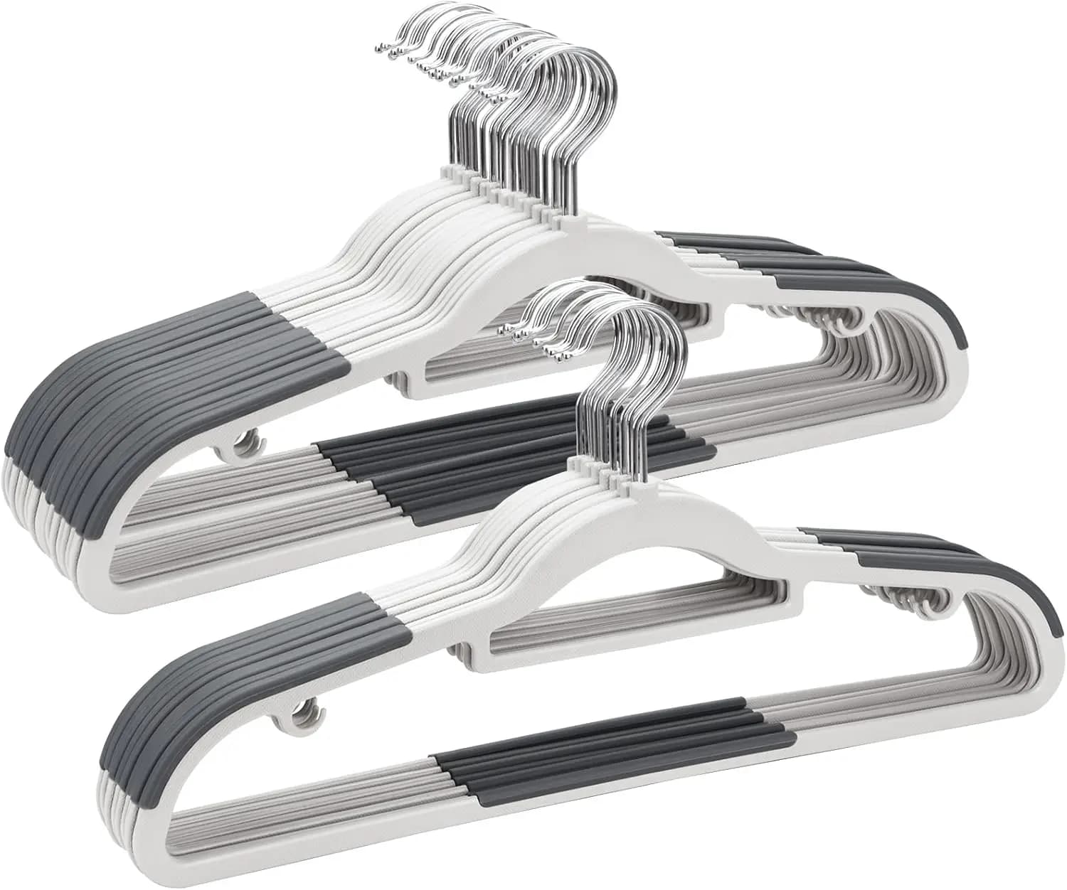 Pack of 30 Groups Plastic, Anti-slip and Resistant for Clothes, Design Space Saving with Swivel Hook