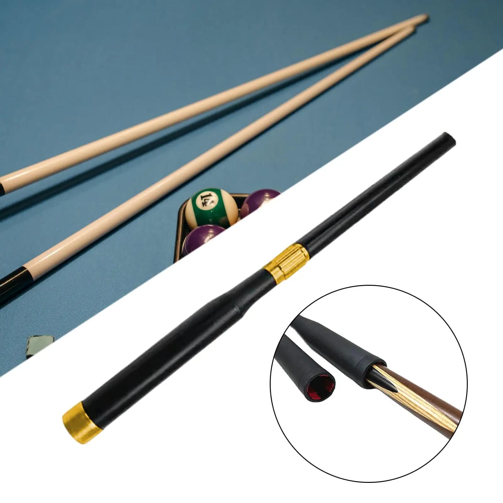 Adjustable Pool Cue Shaft Extension High Strength Aluminum Alloy Billiard Accessory for Snooker