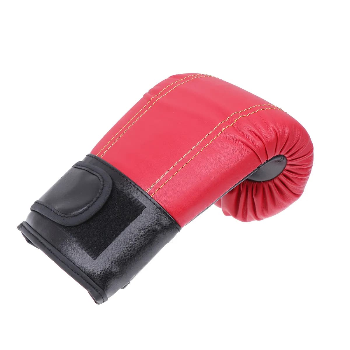 PU Boxing Gloves Training Mitts Sparring Hand Pads Black Adjustable Wrist Strap Breathable Kickboxing Karate Muay Thai Fighting
