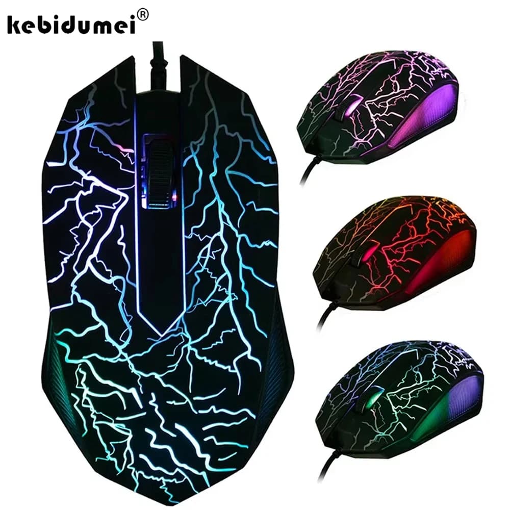 Mouse cablato USB 3200 DPI LED colorato Mouse ergonomico professionale Mouse da gioco ultra preciso per PC desktop Gamer MacBook Pro