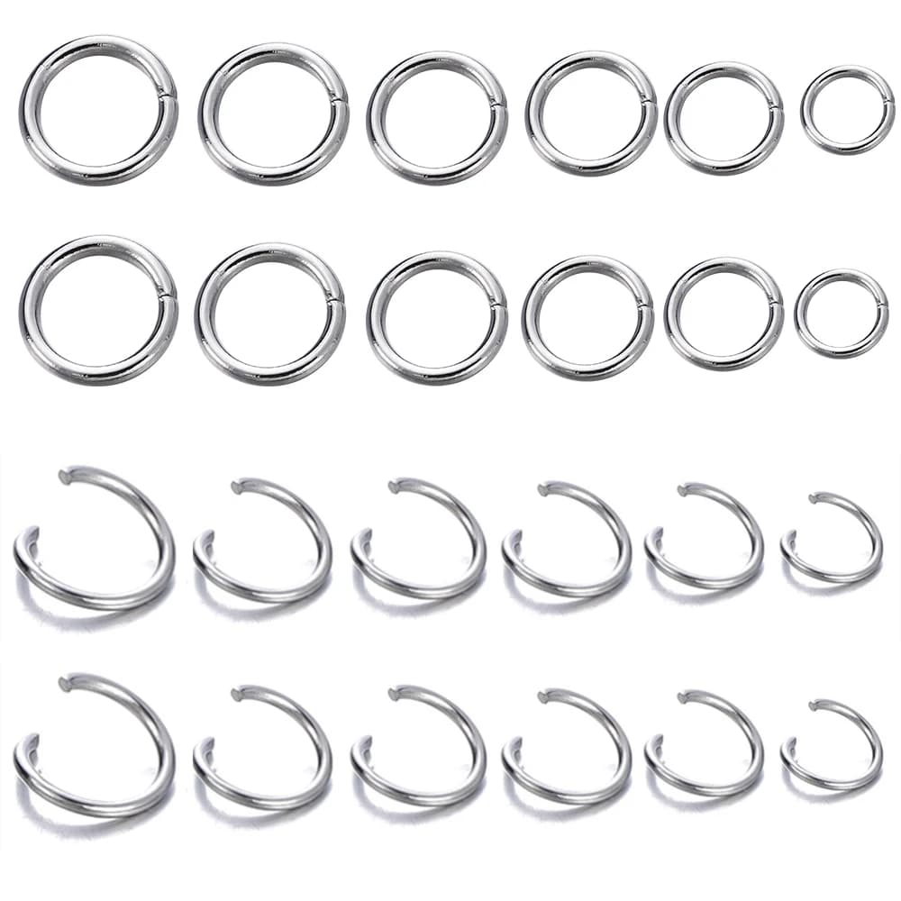 200Pcs Stainless Steel Open Jump Rings for Jewelry Making Supplies DIY Double Loops Split Rings Connectors For Jewelry Findings