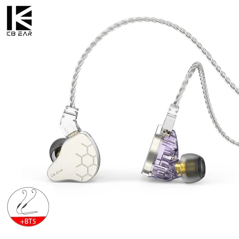 KBEAR Lark 1DD + 1BA hybrid headphone Hifi headphones wired earphones with noise cancellation in the KZ earphone Monitor