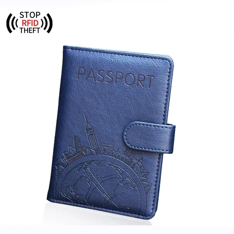 Porta Passaporto RFID con Edifici Famosi del Mondo, Biglietti di Viaggio per Luoghi Storici, Anti-magnetico per Viaggi Internazionali, Bulgaria