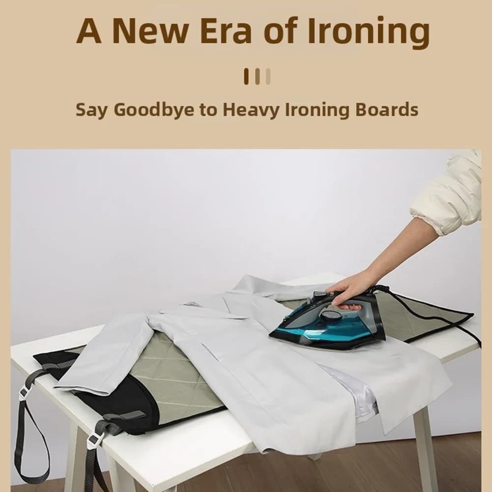 Garment Steaming Shield Door Steamer Pad Foldable Compact Size Quick Installation Setup Heat Resistant Clothes Pad