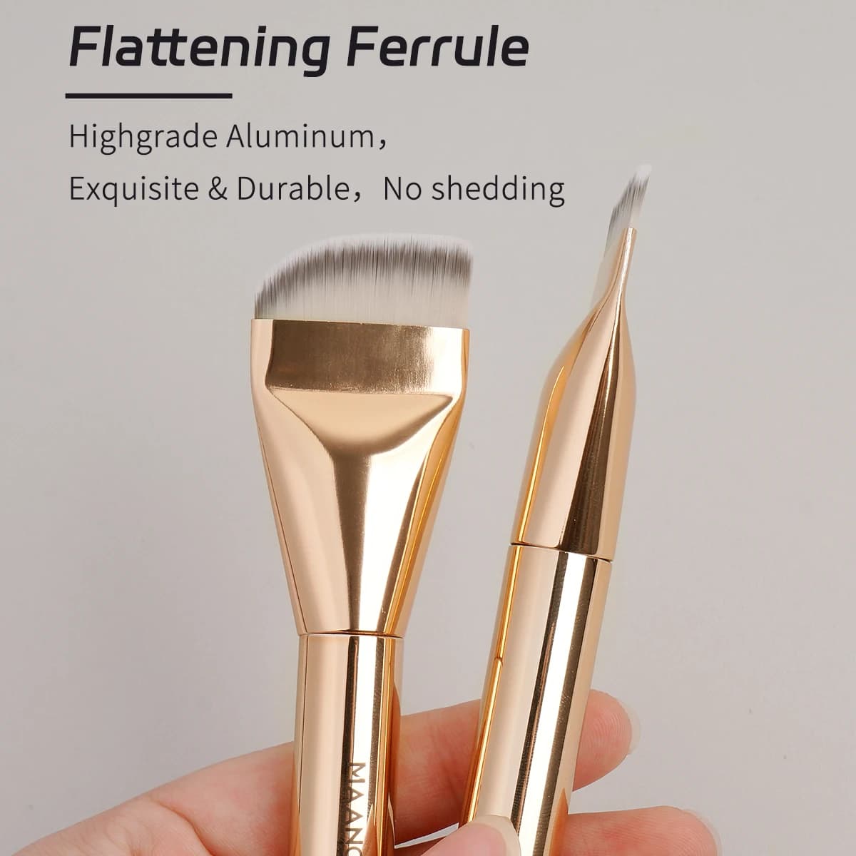 MAANGE 2 Pieces Thin Plate Top Base Set of Makeup Brushes flawless multifunction brush for mask for easy travel mixing tool
