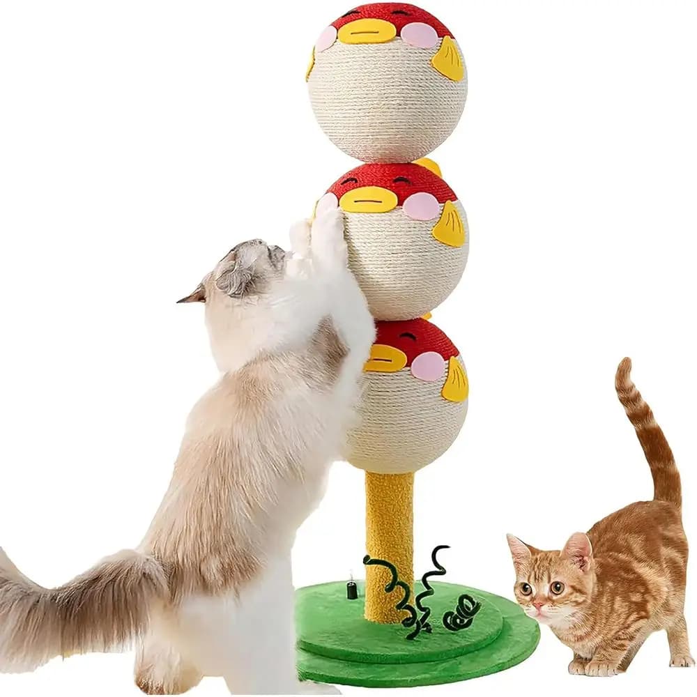 Albero per Gatti da Interno Alto 31,5 Pollici con Corda di Sisal e Giochi Interattivi per Gattini e Gatti Adulti