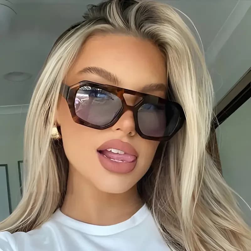 Popular Vintage Sunglasses Women Men Square Sun Glasses Punk Polygon Eye Glasses Goggle for Male Female RecSunglasses 20000029