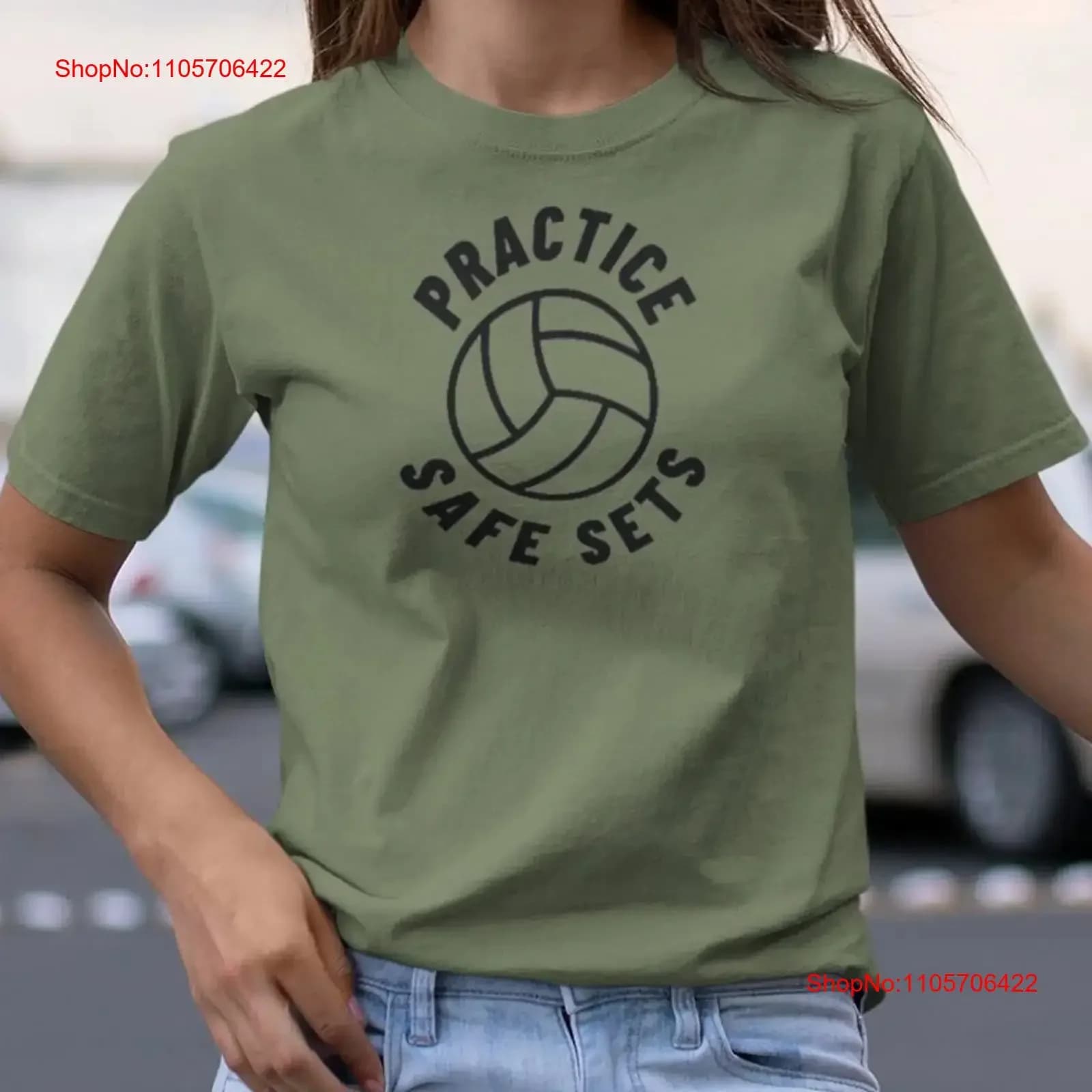 Practice safe sets Volleyball T shirt vintage Washed Breathable Stylish Comfortable Unisex graphic Top For Everyday Wear