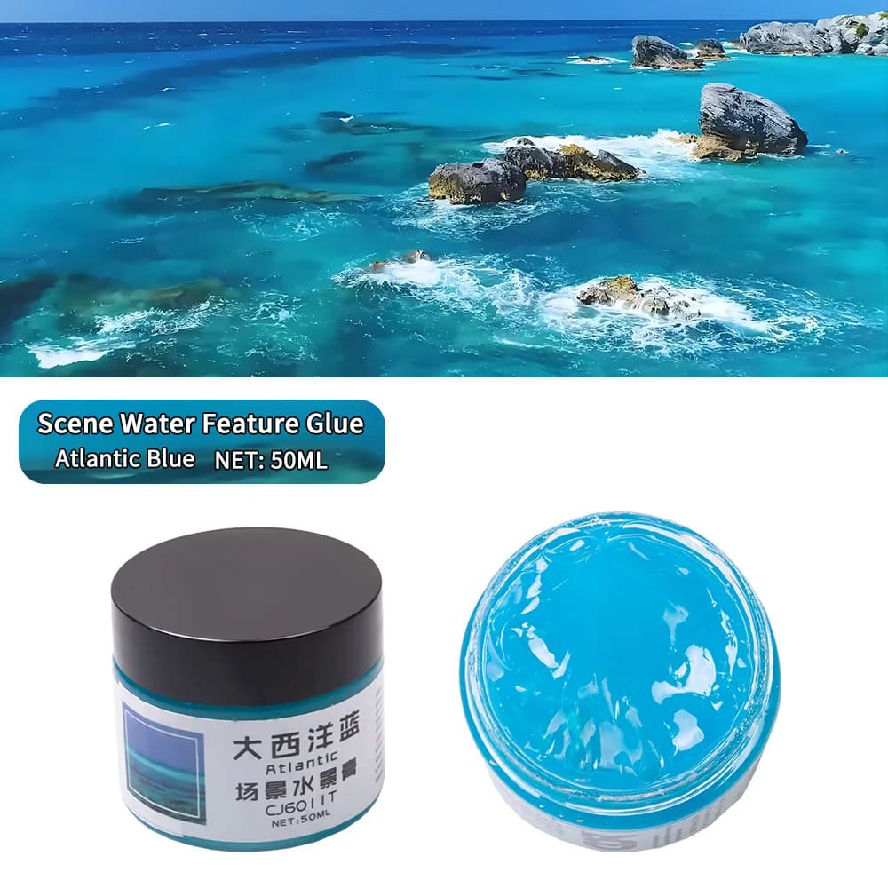 Fai da te Waterscape Pasta Fiumi/Oceani/Leti/Statico Simulato Effetto Acqua Crema Scena Modellismo Materiali per Diorama 50ml