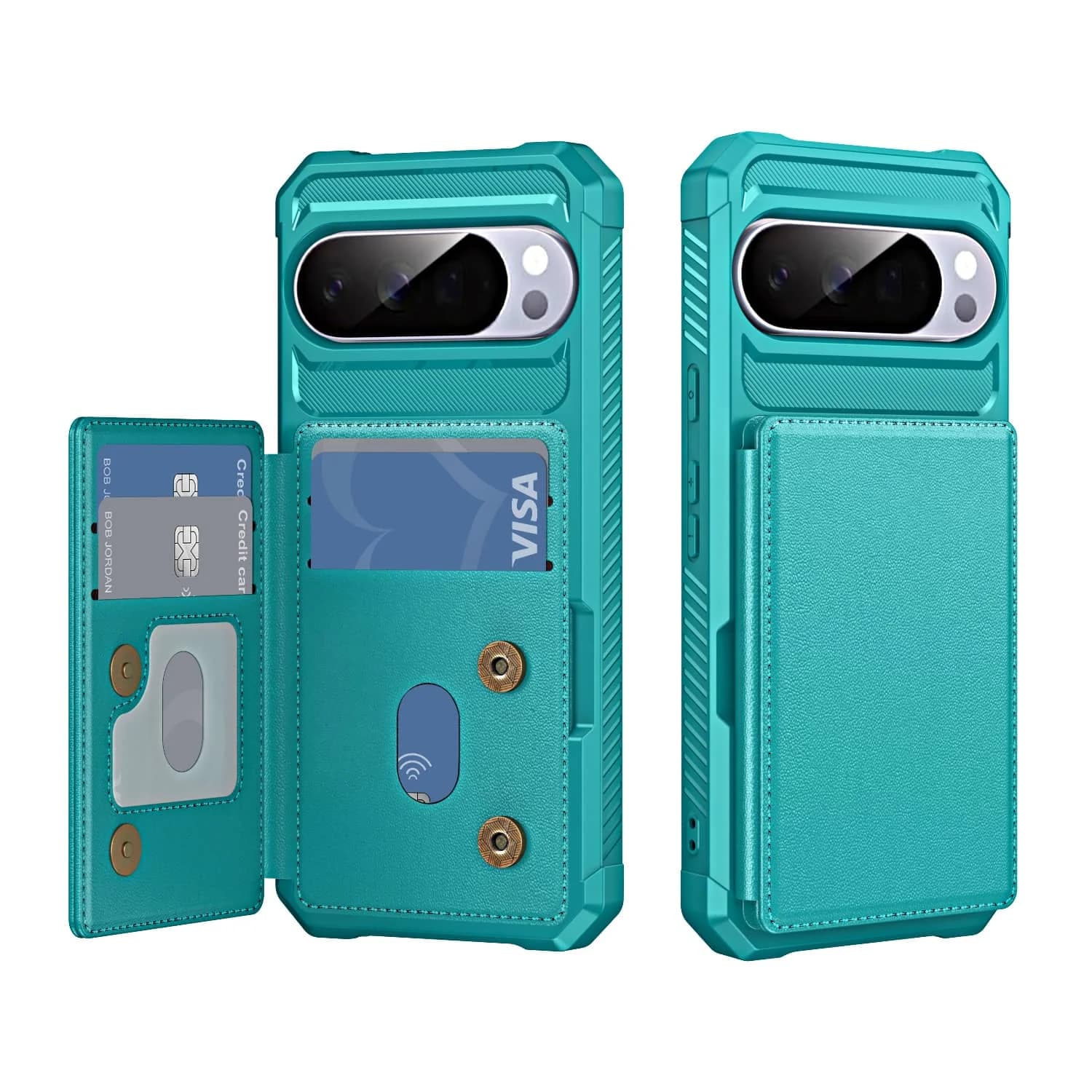 Per Google Pixel 10 9 Pro XL 8 7 Pro 9A 8A 7A Custodia a portafoglio con slot per schede, Custodia protettiva con blocco RFID Folio Flip con supporto
