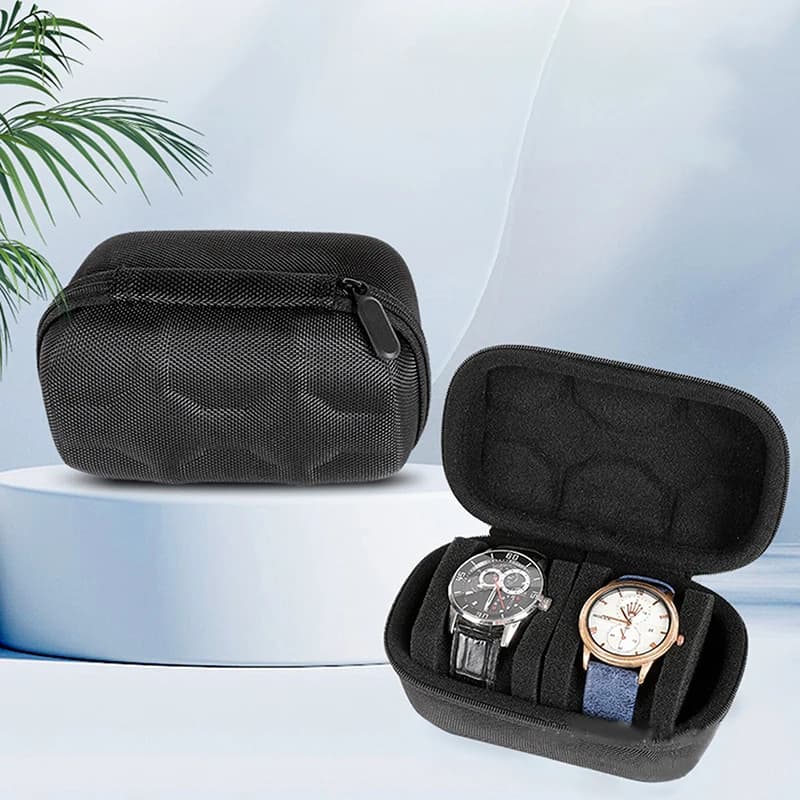 Portable Watch Box Unique Water Resistant Zipper Travel Case EVA Handbag for wrist watch organizer Smartwatch