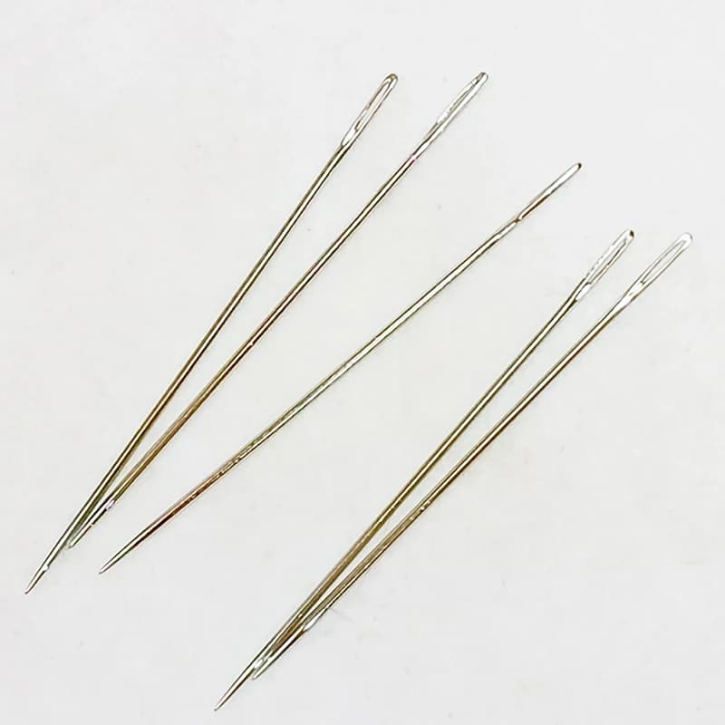 Aghi da cucito Aghi per pelle fatti a mano Aghi per maglieria in filo d'acciaio Aghi per cucire con occhi grandi Set di strumenti per cucire 25 pezzi