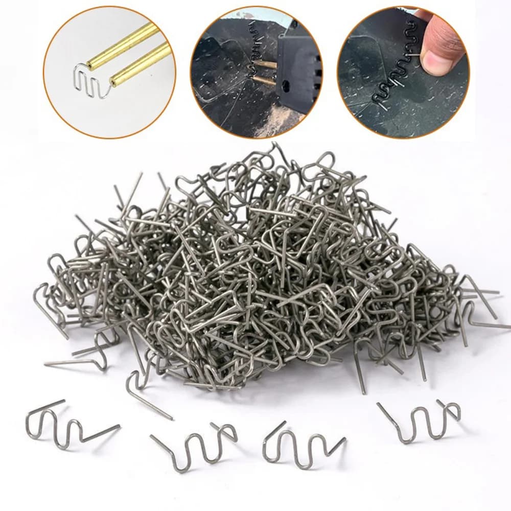 Punti metallici per cucitrice a caldo per saldatore di plastica Macchina per la riparazione di plastica automobilistica Filo per saldatura Saldatrice per riparazione paraurti auto