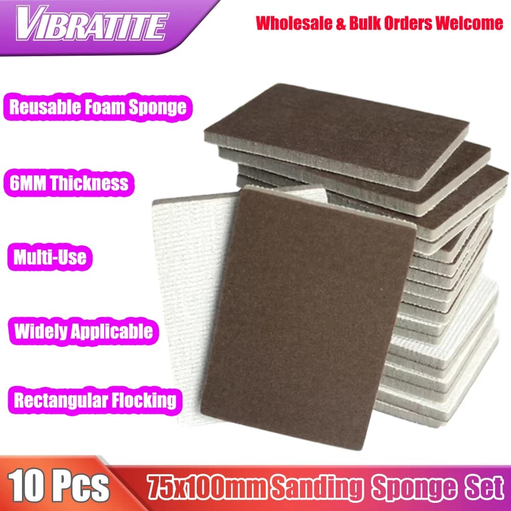 10 pieces wet dry flocking sponge sponge red sandpaper self-adhesive polishing sponge 300-1500 grana polishing grinding tools