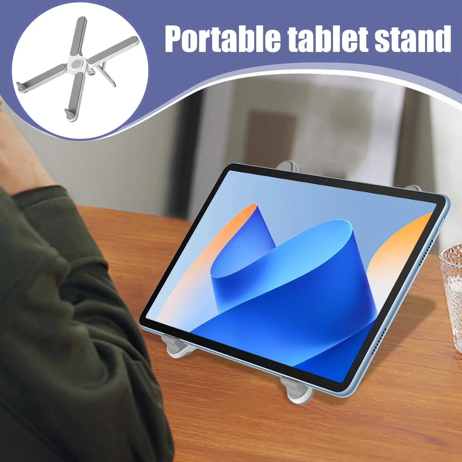 Supporto per tablet Supporto per tablet regolabile Supporto per tablet portatile 7 angoli regolabili per il disegno di viaggio della scrivania della scuola del dormitorio
