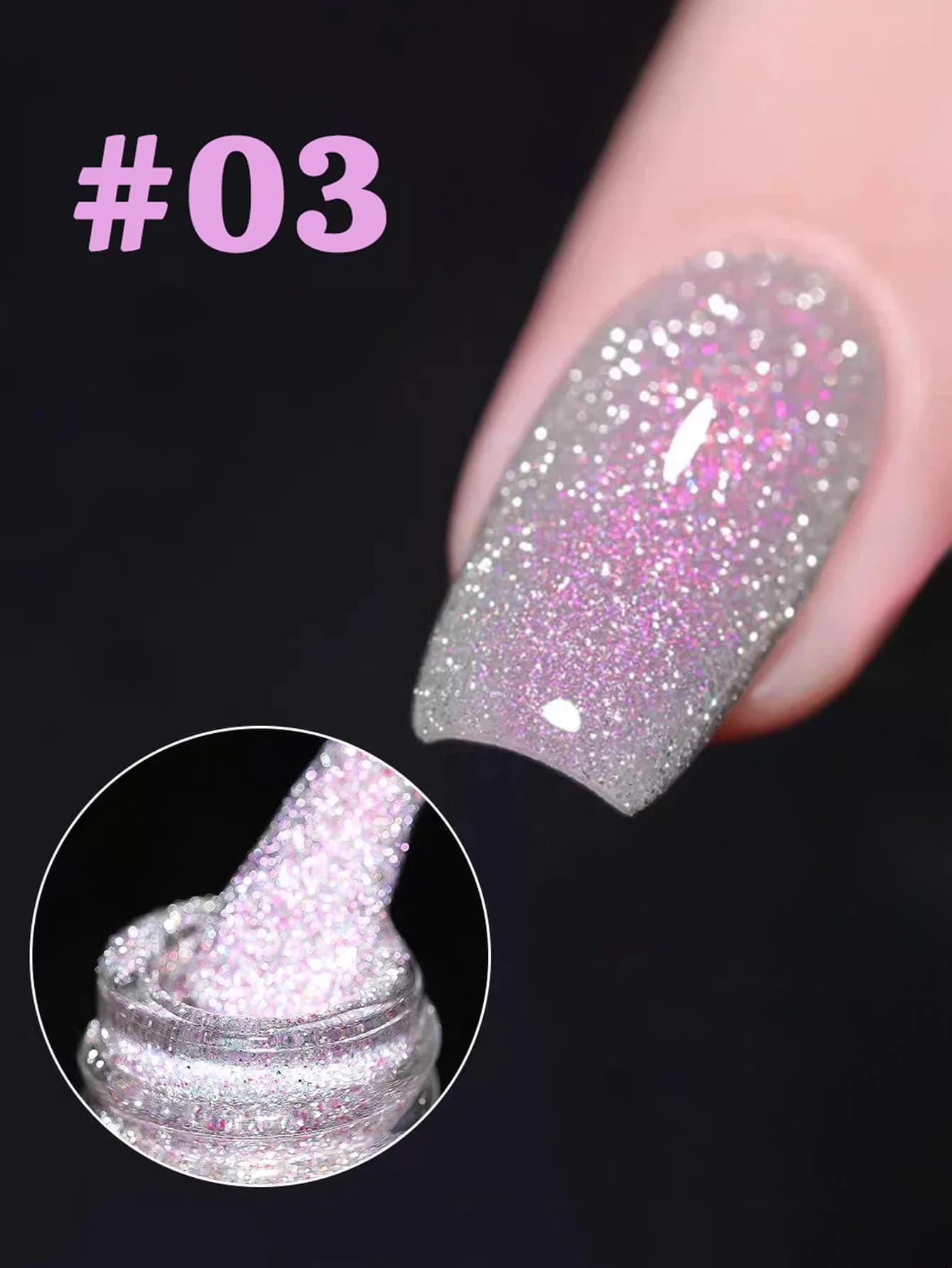 1-12pcs TC 2026 Temperament Whitening Fash Broken Diamond Nail Art Nail Supplies Maillard Disco Broken Diamond Gel Nail Polish