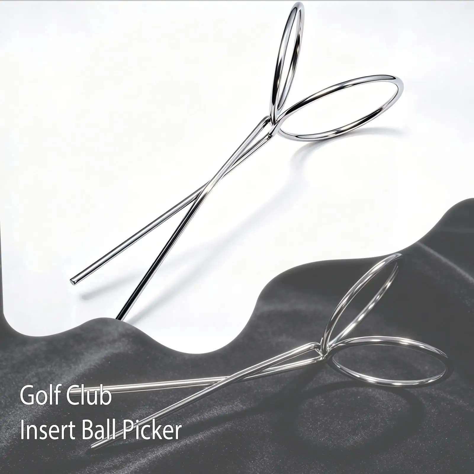 Golf Ball Grabber Lightweight Insertion-Type Picker Stainless Putter Grip Ball Retriever Ball For Women Beginner Athlete