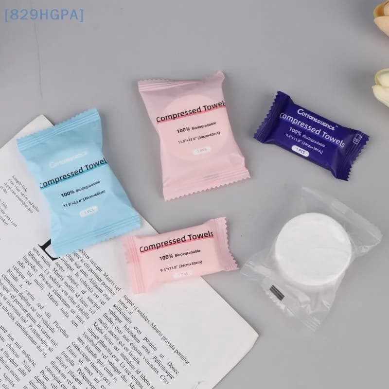 【HGPA】 6/30 pezzi asciugamano compresso tessuto usa e getta portatile in fibra vegetale asciugamano per il viso per viaggi campeggio sport saloni di bellezza