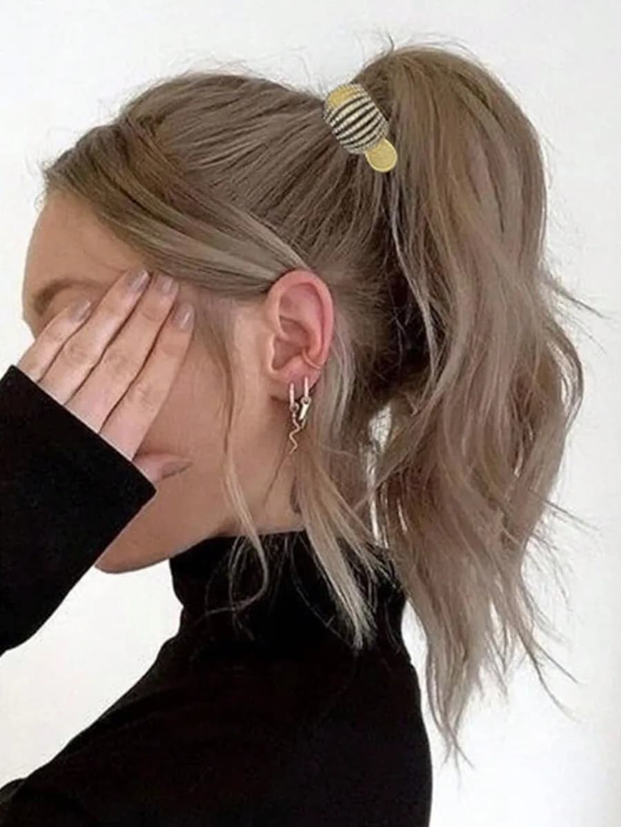 Shining Hair Claw Clip For Women Thick Long Hair High Ponytail Hair Accessories