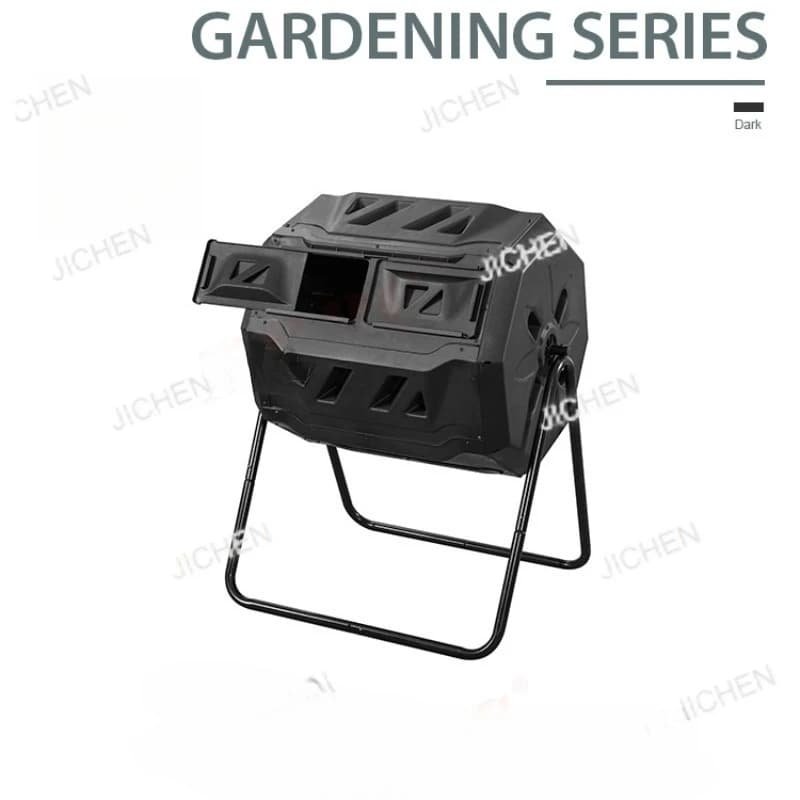 Bidone per compost ribaltabile da giardino Secchio per fertilizzanti in plastica per cortile esterno Serbatoio di fermentazione organica Contenitori per compost all'aperto per compost