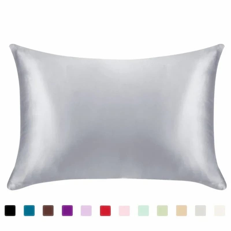 Emulazione Raso di seta King Federa Liscia Queen/Standard Federa Fodera per cuscino Sedia Sedile Biancheria da letto Cuscini Copertura Decorazioni per la casa