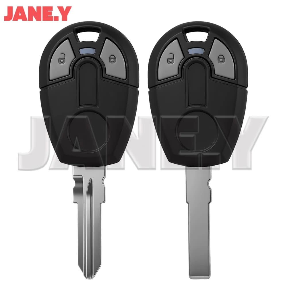 JANE.Y - Custodia per chiave auto con telecomando a 2 pulsanti per Fiat Brasile, con lama non tagliata Positron GT15R SIP22, cover per portachiavi