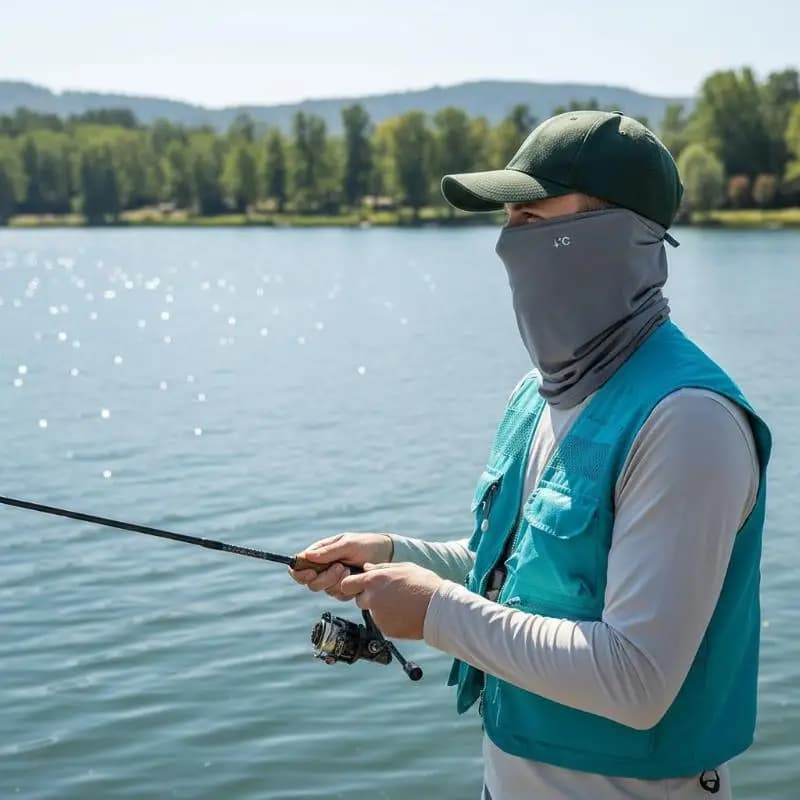 Outdoor UV Protection Face Cover Ice Silk Neck Sun Mask for Summer Travel and Sports Activities