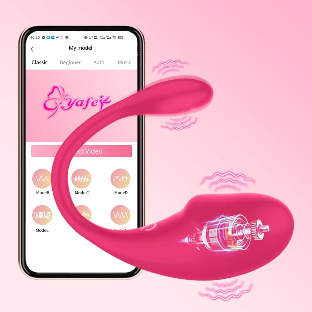 Vibratore Wireless Bluetooth per Punto G Femminile, Dildo con Controllo Remoto tramite APP, Uovo Vibrante Indossabile, Giocattoli Sessuali per Adulti