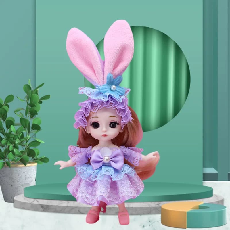 17 centimetri Carino Lolita Ragazza Principessa Bambola Portachiavi Ciondolo 1/8 BJD Doll Giunti Mobile Grazioso Vestito Casa Da Gioco Giocattolo Sacchetto Regalo Decorazione