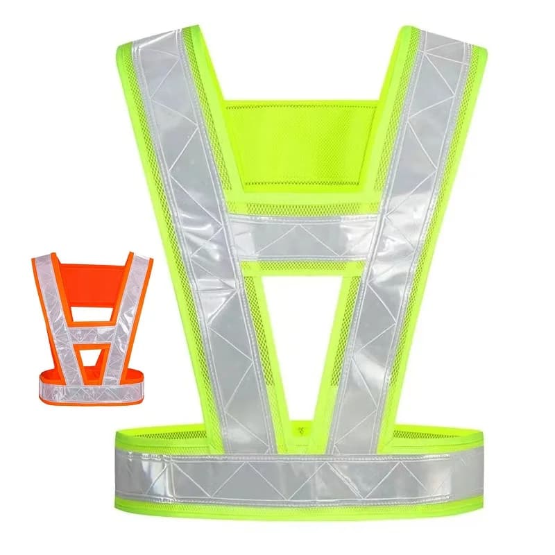 High visibility unisex reflective belt for night running, work and cycling, safety, traffic safety, warning jacket