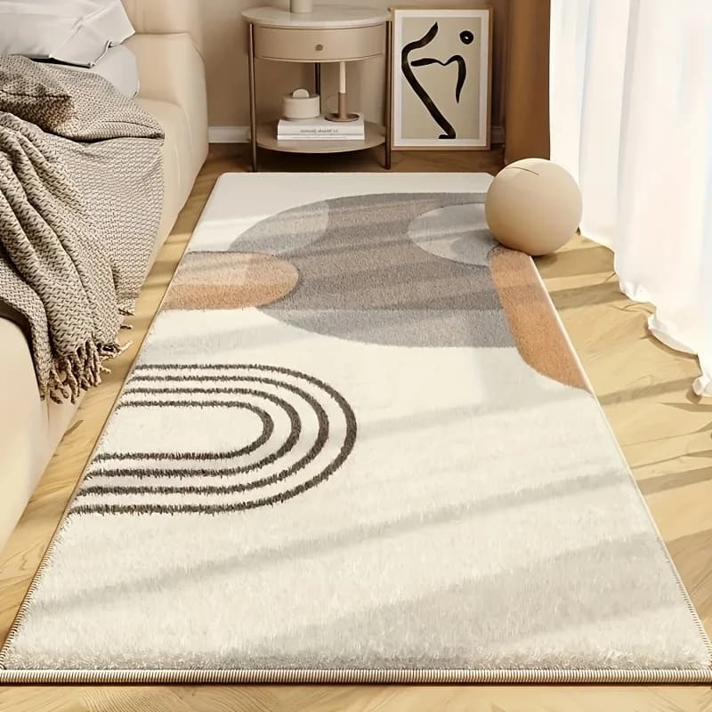 VIKAMA Soft Warm Bedside Floor Mat Simple High-End Bedroom Sofa Carpet Washable Waterproof Carpet Suitable Room Rug Home Decorat
