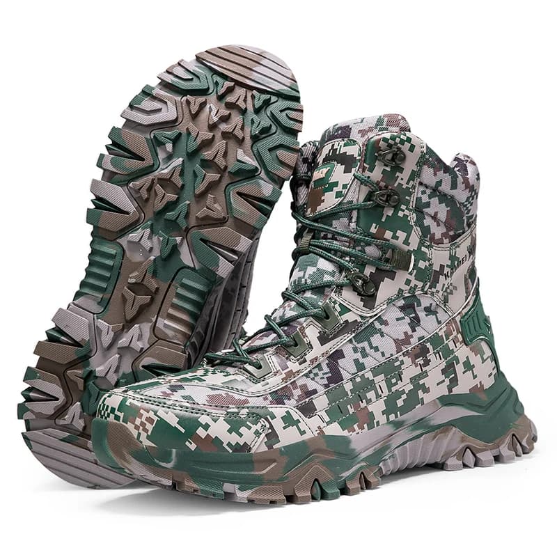 Scarponi da trekking da uomo Stivali tattici mimetici Deserto Scarpe antinfortunistiche da lavoro impermeabili Scarpe da alpinismo Stivaletti Stivali da esterno
