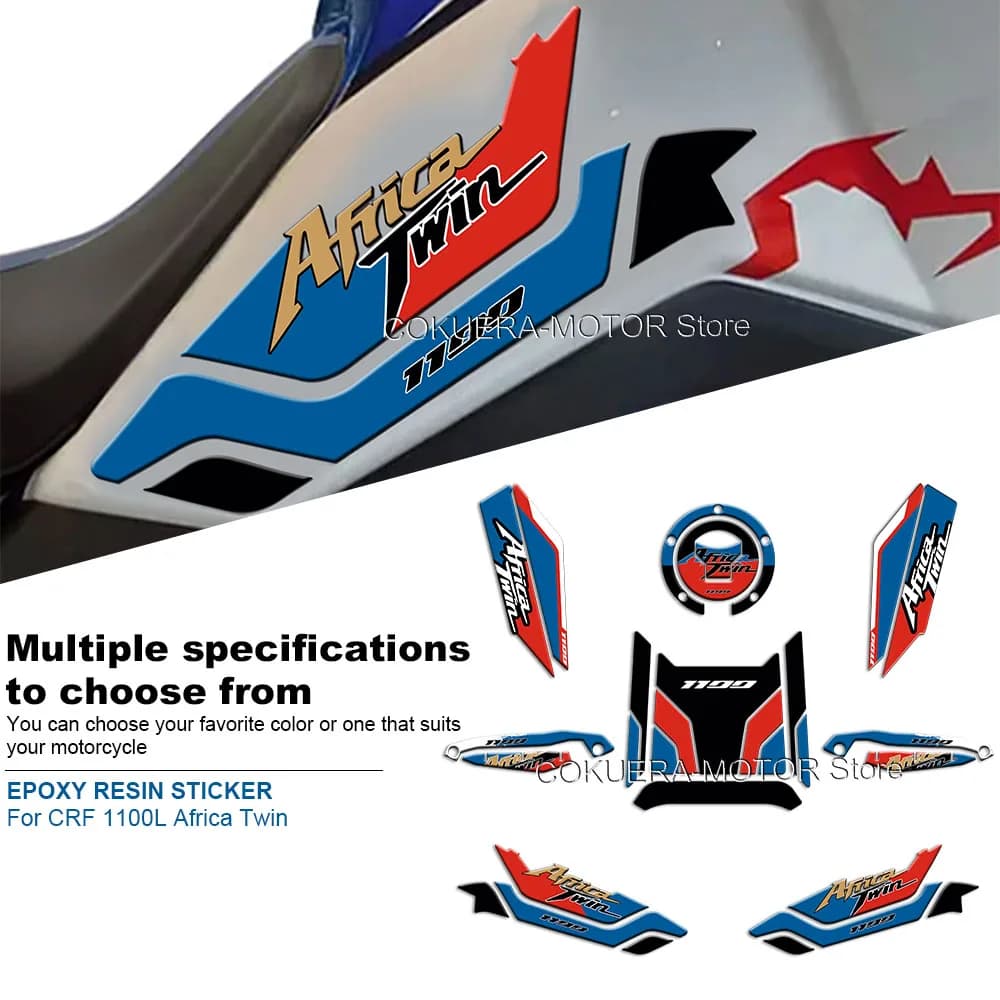 Accessori moto Adesivo in resina epossidica 3D Kit adesivo protettivo antigraffio antiscivolo per CRF 1100L Africa Twin 2024